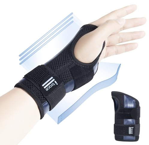 i BRACE Wrist Brace, Wrist Support With Adjustable Straps, Wrist Pain Relief, Suitable for Carpal Tunnel Syndrome, Tendinitis, Arthritis, and Sprains, Wrist Brace for Men and Women, Unisex, Black