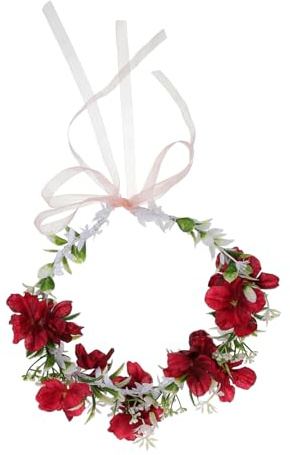 minkissy Bandeau Floral Réglable Couronne De Fleurs Pour Mariée Fleurs Artificielles Pour Cheveux Décoration Coiffure