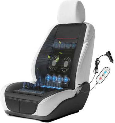 LGNORA 2025 Massage Cushion with Winter and Summer, Cooling Seat Covers, Chair Massager for Full Body 12V 3 in 1 Car Seat Covers, Gifts for Dad Mom (Winter,Summer,Massage-2)