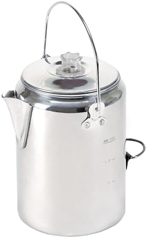 Stansport Camper's Percolator Coffee Pot 9 Cups (277) Silver
