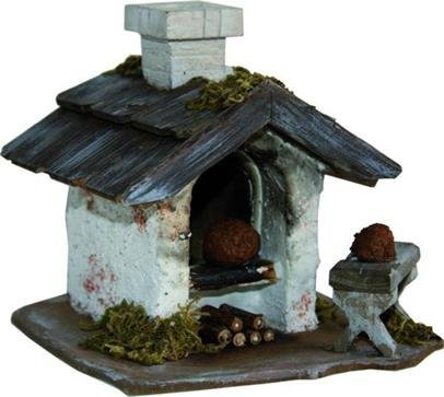 Unbekannt Krippenzubehör Backhaus für Flackerlicht E5, T 7cm B 9cm H 7,2cm