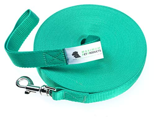 Maximum Pet Products Trainingsleine für Hunde, 15 m, Grün