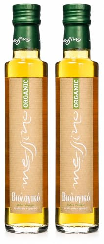 Messino Bio Weißweinessig 2x250ml (500ml) – aus Griechenland, Vegan | Griechischer Bio-Weißweinessig aus biologischen Trauben – ohne Zuckerzusatz für Dressing & Kochen