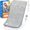 Electric Heating Pad for Back Neck Shoulders, Heat Pad with Auto Shut Off in 90 min, 10 Heat Level Settings, Fast Heated Pad 100% Soft Comfortable Polyester, Machine Washable 12x24 (30x60cm) Grey