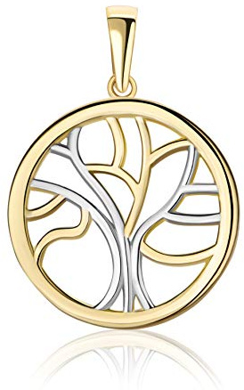 PRINS JEWELS Ciondolo a forma di albero della vita bicolore 14 carati Amuleto oro 585, oro