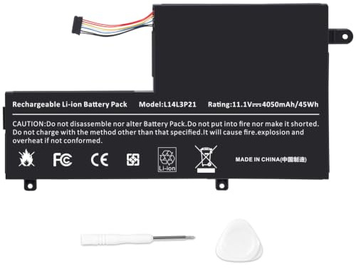 ARyee L14L3P21 Battery Compatible with Lenovo Flex 3-1470 3-1480 3-1570 Ideapad Yoga 500-14ACL 500-14IBD Ideapad 300S-14ISK 310S-14AST; Replacement for L14M3P21 L14L3P21 L14M24MP21 L14L2P21 (11.1V