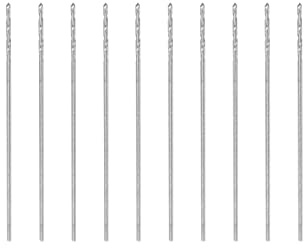 sourcing map 10 Stk. Spiralbohrer Metall Mikro Bohrer Bits HSS 0,4mm W6542 20mm Länge für Kupfer Schmiedestahl