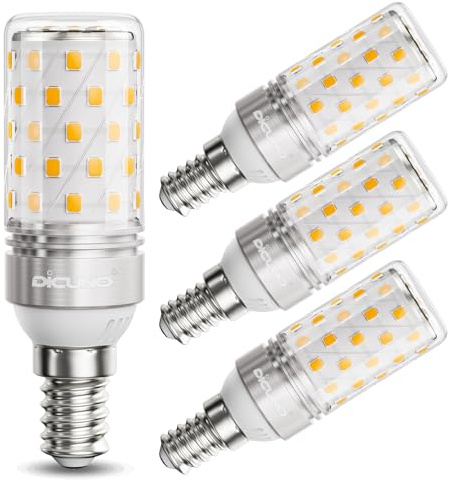 DiCUNO E14 LED Maiskolben, 8W ersetzt 100W, Warmweiß 2700K, 4er Pack | E14 LED Mais Glühbirne 230V, 1000lm, CRI 82, 360° Abstrahlwinkel, nicht dimmbar, kein Flackern, Leuchtmittel für Wandleuchte