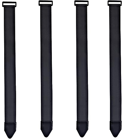 Upbeat Gurtband Klettbänder 61x5 cm(4 Stück) | Elastische Gurtbänder mit Klettband | Mehrzweck Klettverschluss für Fahrrad,Hosenschutz, Gepäck, Yogamatten, Camping, Schläuche, Kabel etc