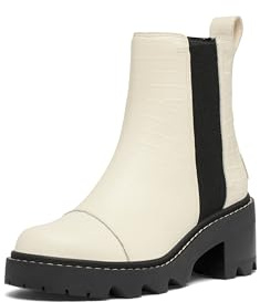 SOREL Women's Joan Now Chelsea Boot - Chalk, Black - 8.5