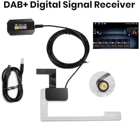 Antenna DAB+ Rdio Digitale per autoradio Android, DVD, radio digitale amplificata,Ricevitore Radio, Kit per Auto Trasmissione Audio Digitale Dab per Android