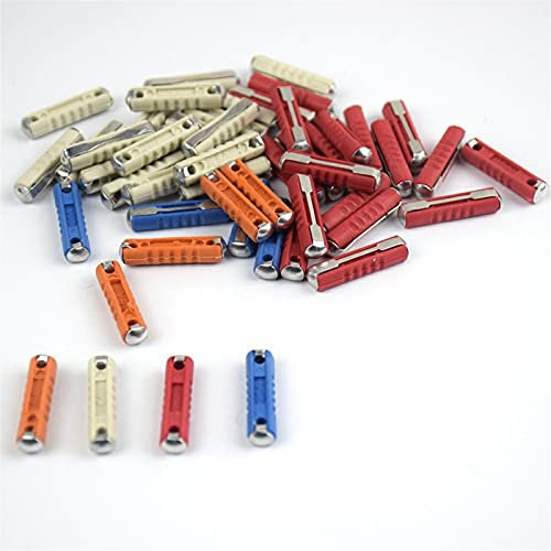 ECLAYA Sicherungen, 50 Stück/Set, 5 A, 8 A, 16 A, 25 A, klassisches Auto, Autosicherungs-Set, Keramik-Autosicherung, Bullet Automotive, europäische Sicherungen