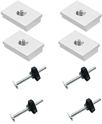 Wresetly 12 Stück T-Slot T- Klemmen DIY Holzbearbeitung Werkzeug, T Schraube und im M8, M8 T- Gleitdübel