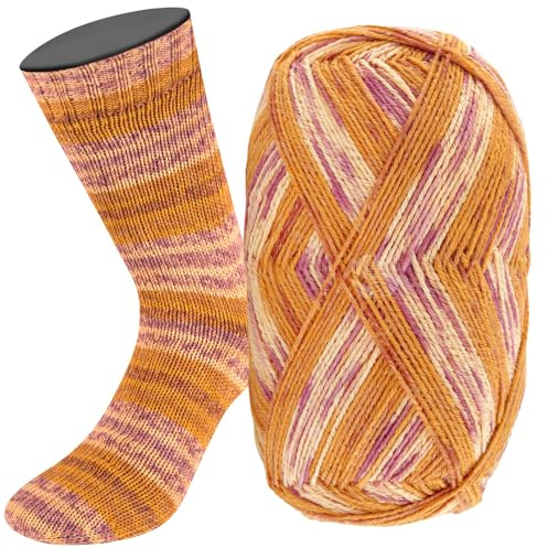 LANA GROSSA Meilenweit Cotone Vegano Isola | 4-fädiger Baumwoll-Sockenklassiker, waschmaschinenfest | Handstrickgarn aus 76% Baumwolle, 14% Polyamid & 10% Polyester | 100g Wolle | 420m Garn FB8216