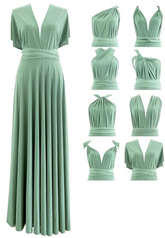 Infinity Dress with Bandeau, Made in USA, Multiway Bridesmaid Dress Convertible Dress, Bridesmaid Dress Twist Wrap Maxi Sage Green