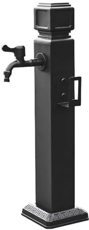Generico Colonna d'Acqua Verticale Quadrata in Acciaio Inossidabile per Giardino, Supporto per Tubo Flessibile Esterno, Supporto per Rubinetto per Fontana da Cortile, idrante Verticale per Tubo dell'