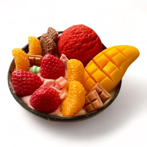 Velas Aromática XXL Decorativas Ambientador de Hogar Velas Cumpleaños Originales para Regalar Velas de Colores Perfumadas Vainilla y Fruta de Larga Duración,Velas Grandes Cera de Soja