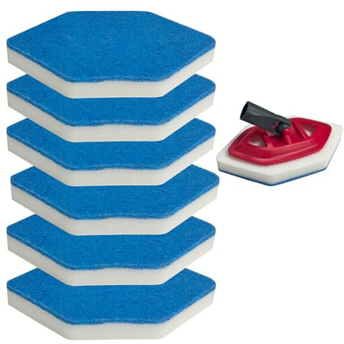 Beaufan 6 Pack Bad und Wanne Mop Nachfüllungen Ersatz Kompatibel mit Vileda Bath Magic Bad Multi-Oberflächen-Schwamm