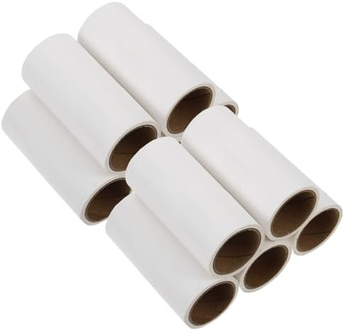 Toyvian Lint Roller Refill Pads 10pcs 600 Sticky Sheets Pet Hair Remover Roller Refills 10cm for Clothes Carpet Floor Dust Fuzz Removal Home Office Car Use