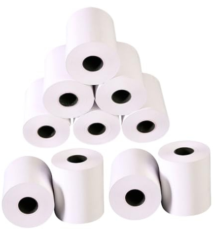 Garneck 10rollen Thermopapierrolle Für Druckgeräte Klare Drucke Große Rollengröße Für Kontinuierliches Drucken Geeignet Für Restaurants Und Supermärkte Einfache Installation