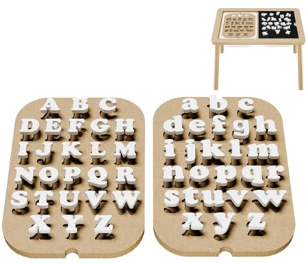 Ogears Sensory Table Flisat Trofast Inserts Alphabet Board Set of 2 Pieces, flisat Sensory Table Inserts