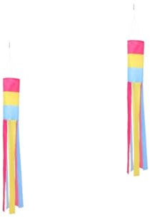 Toyvian 2pcs Windsocks Decor Garden Hanging Decor Outdoor Decorative Socks Festive Flag for Festive for Outdoor Use