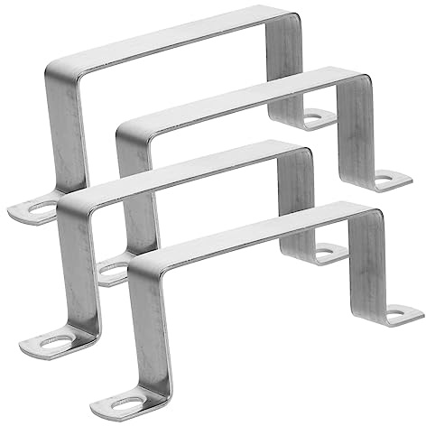DOITOOL 4 pièces Collier de Serrage U Acier Inoxydable Support de Tube Carré Lot pour Meubles DIY et Projets Installation