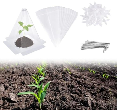 Lot de 40 housses de protection contre le gel et les parasites en PVC durable pour une utilisation dans le jardin