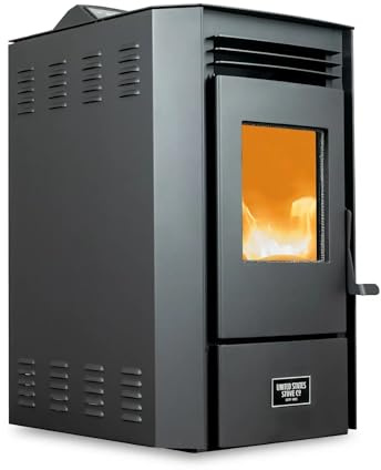 US Stove 1,800 Sq. Ft. Pellet Stove, WiFi, 50lb Hopper