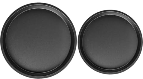 Healifty 2piezas Molde Para Pastel Redondo Antiadherente De Carbon Steel y Bandejas Para Hornear Panqueques y Pizza Apto Para Horno y Cocina