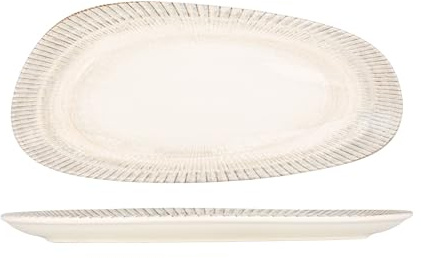 Bonna Placa de servicio - Galata - Porcelana - 36 cm - juego de 2