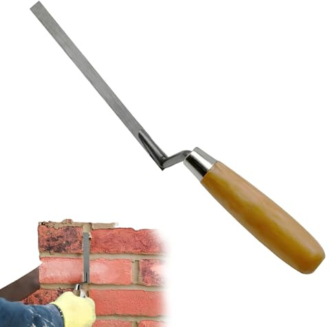 Pointing Trowel,Brick Jointer Tool Bricklaying Tool Cement Mortar Hrouting Hand Patio Grout Finger Grouting Jointing Slabs Small,for Tuck Pointer Brickwork Concrete Quick Drying Repointing Trowels