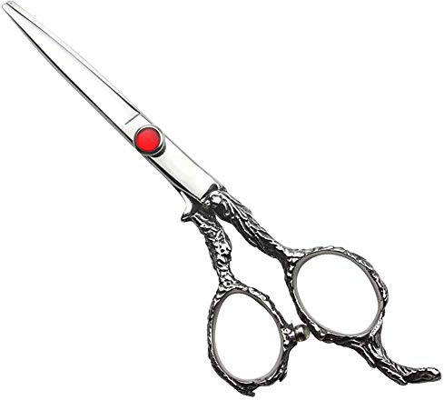 YZCIS Forbici da Parrucchiere per Famiglia da 6 Pollici, Forbici dritte per Taglio di Capelli da Parrucchiere Strumenti per la Cura dei Capelli (Argento)