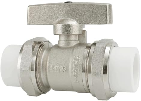 Female Union Ball Valve Ppr Valve Switch Ball Valve Large Flow Water Pipe Valve Fittings Brass Nickel-plated 1/2 3/4 1(DN25) Plumbing Fittings