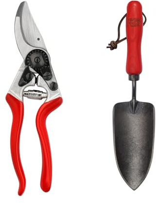 FELCO 8 Forbici da Potatura Professionali Bypass 25 mm per Mano Destra con Trapiantatore Manuale FELCO 401