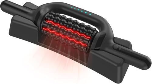 Rodillo de Masaje Anticelulítico Eléctrico - 6 velocidades Luz LED Roja – Piernas, Brazos, Espalda, Pantorrillas, Pies – Masaje Profundo Piernas y Cuerpo