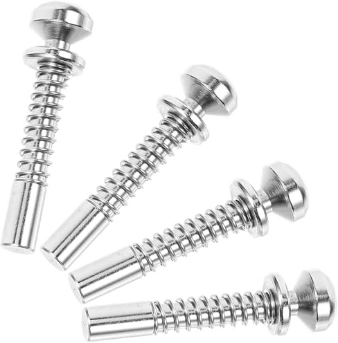 ULTECHNOVO Pestillos de Resorte para Cuna de Ñiño de Hierro Color Plata, 4 Piezas, Prácticos Mantenimiento para Puertas y Ventanas