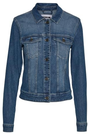 NOISY MAY NMDebra Denim Jacket Frauen Jeansjacke blau L