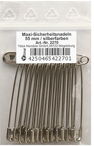 Säkerhetsnålar silverfärger, storlekar: från 15 mm till 76 mm, säkerhetsnål, nålar, 1867-77