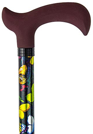 Bastone da passeggio alluminio estensibile farfalle