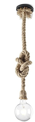wonderlamp Lámpara Colgante De Cuerda Rústica E27, Marrón, 150 cm (W-A000051)