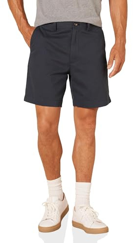 Amazon Essentials Men's Classic-Fit 7 Chino Shorts, Dark Navy, 36