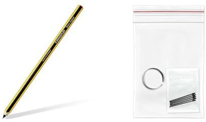 STAEDTLER Replacement Nibs for Noris Digital EMR Pencils + Stylus Noris Digital Hexagonal Shape (EMR Technology, Attractive Stripe Design, Ergonomic Soft Surface, Fine 0.7 mm Tip), Yellow-Black