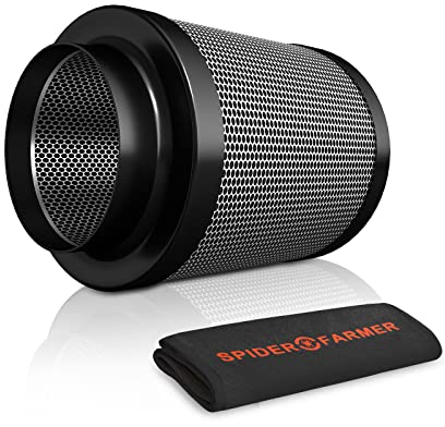 SPIDER FARMER 15,2 Cm Filtro al Carbonio per Tenda da Coltivazione, Filtro al Carbonio per Aria con Carbone Australiano Premium per Tende da Coltivazione, Filtrazione dell'Aria, Idroponia
