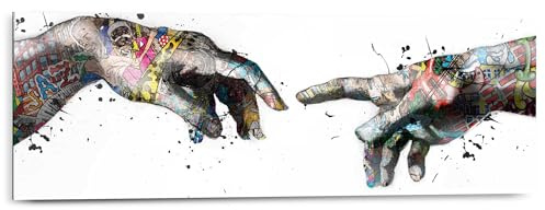 REINDERS Wandbild, Graffity Hände, Teenager Zimmer, Bilder, Wanddeko, Room Decor, MDF, Mehrfarbig, 30 x 90