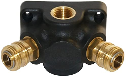 Répartiteur d'air comprimé, boîte murale, distributeur d'air, boîte de distribution (2 voies avec embrayage)