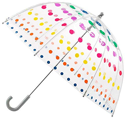 Evarbuild Parapluie à Bulles Transparent pour Enfants Parapluies pour Enfants et Femmes pour et Femmes Parapluie de Mode Transparent à Long Manche