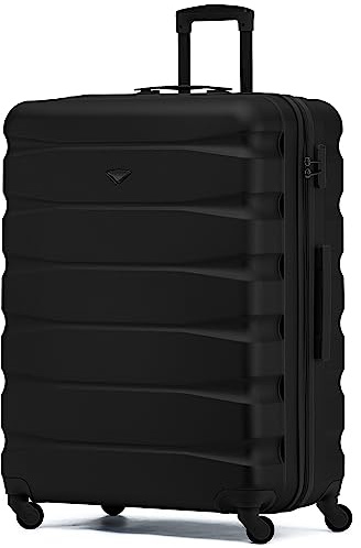 Flight Knight Lightweight 4 Wheel ABS Hard Case Extra Large Suitcase Approved for Over 100 Airlines Including easyJet, British Airways, Ryanair, Jet2, Emirates & Many More - Check-in Large Size 29