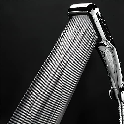 Duschkopf Wassersparend, Duschkopf Hochdruck, Duschköpfe Universal Handbrause Bad Wassersparend Leistungsstarker, Wassersparender Duschkopf mit Druckerhöhung für höher Wasserdruck (Silver, One Size)