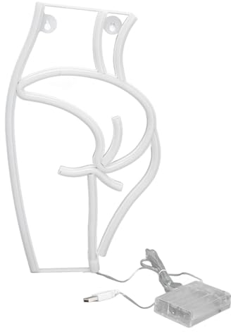 XHTLLO Letrero De Neón, Tubos LED Letreros LED De Fuente De Alimentación Dual De Ahorro De Energía Duraderos, Luces De Neón De Forma Interesante Y Ligeras, para Bar, KTV(más Rosado)